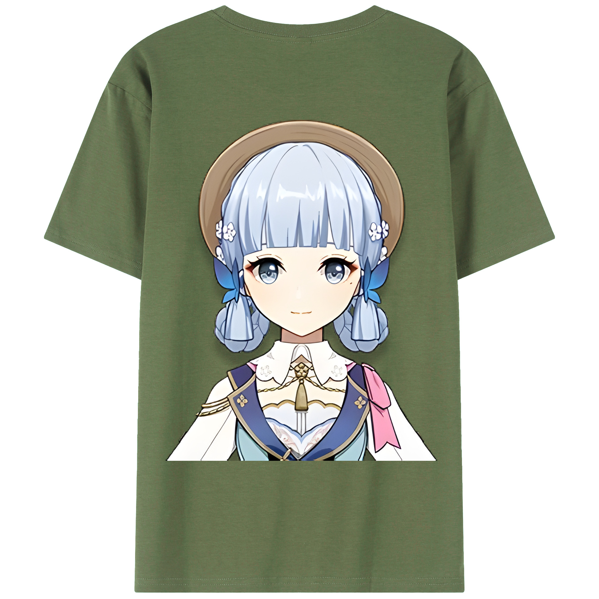 げんし神 神里綾華 神宮寺レン genshin Kamimiya Ren 綿100％ メンズ半袖Tシャツ（バックプリント） 通気性